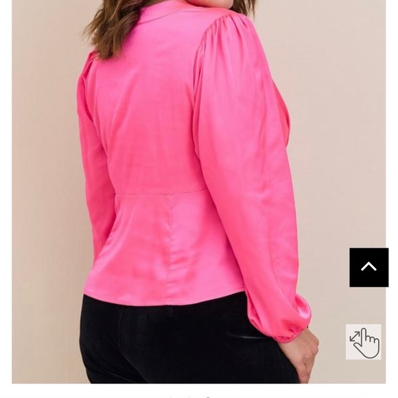 Satin button front shirt - Picture 1 of 4